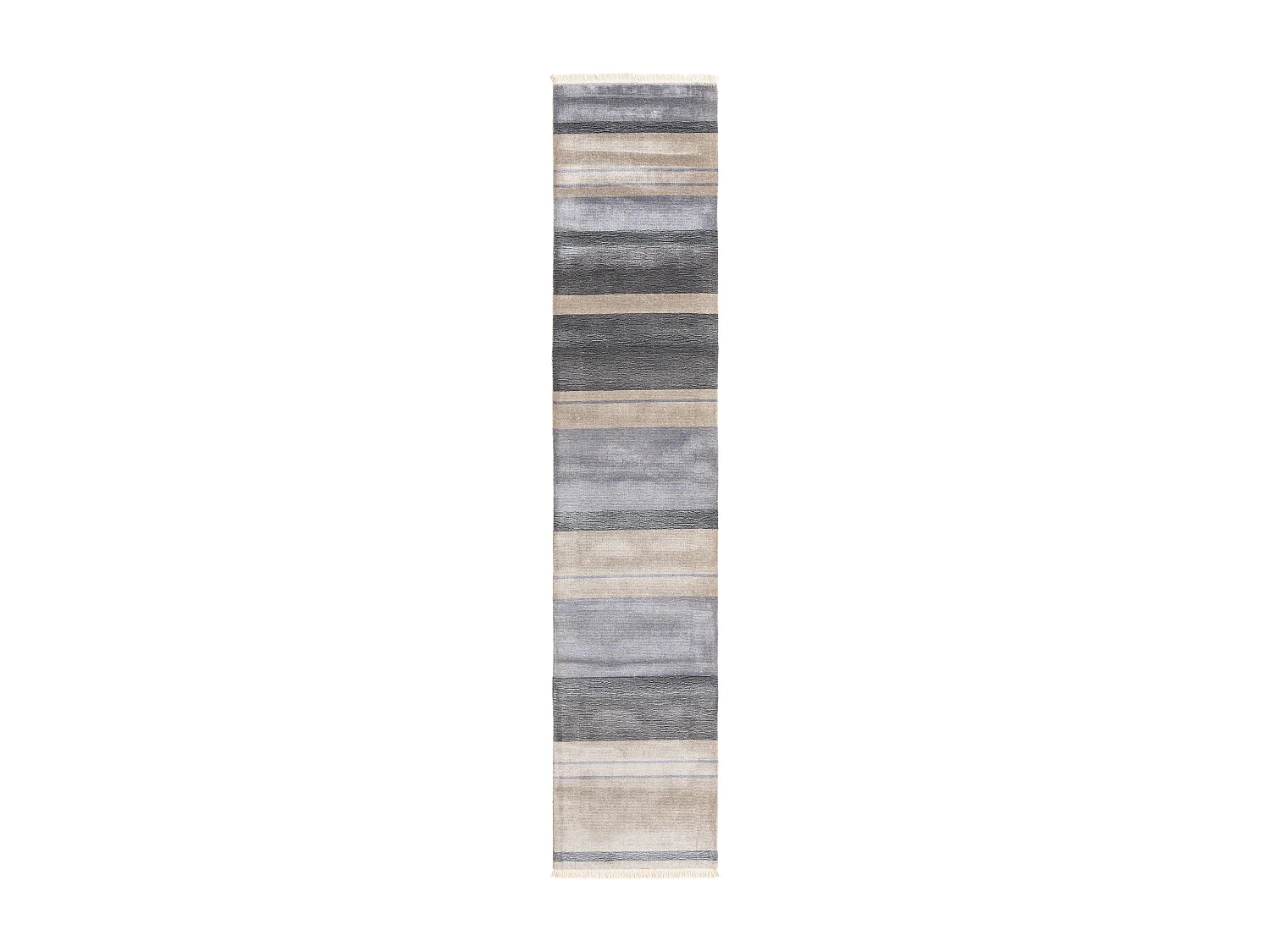 Tapis de couloir en laine 79x386 gris Darya