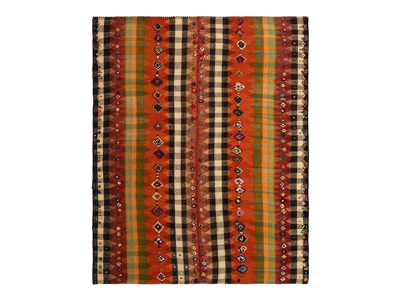 Tapis de laine 164x202 multicolore Jajim