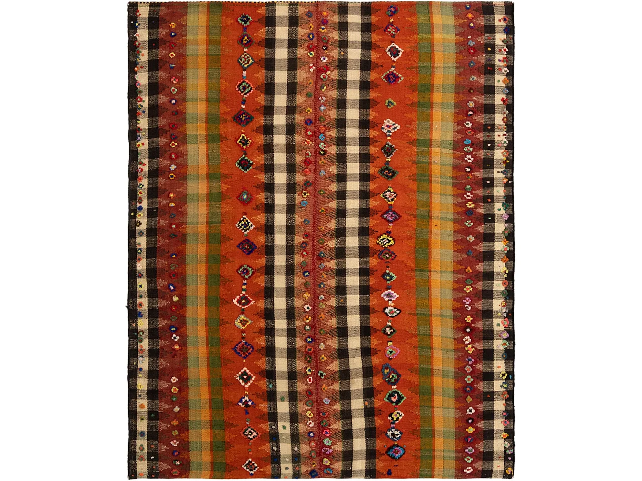 Tapis de laine 164x202 multicolore Jajim