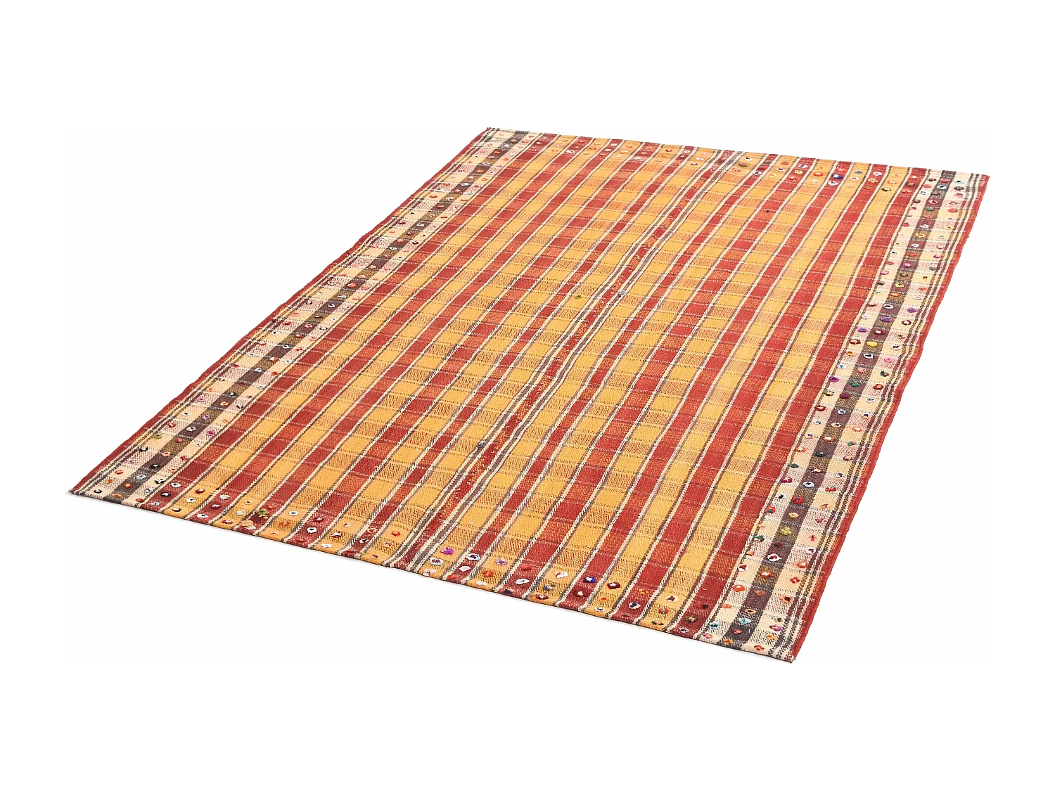 Wollteppich 163x217 Orange Jajim