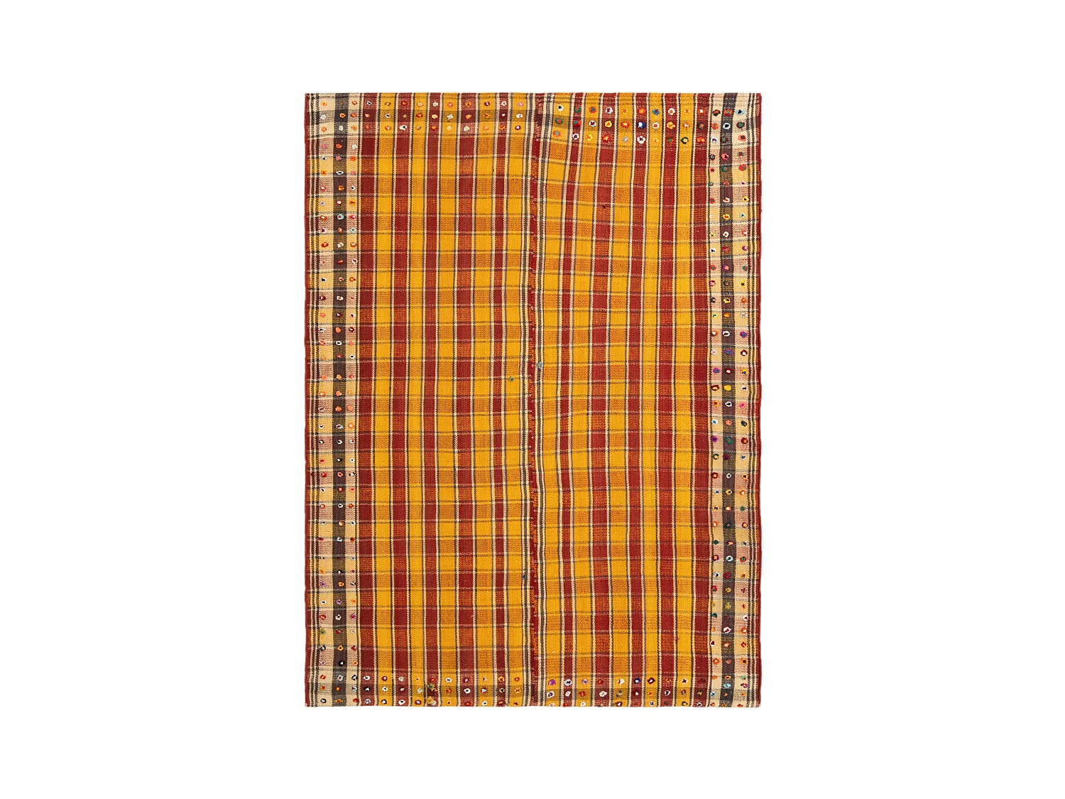 Tapis de laine 163x217 orange Jajim