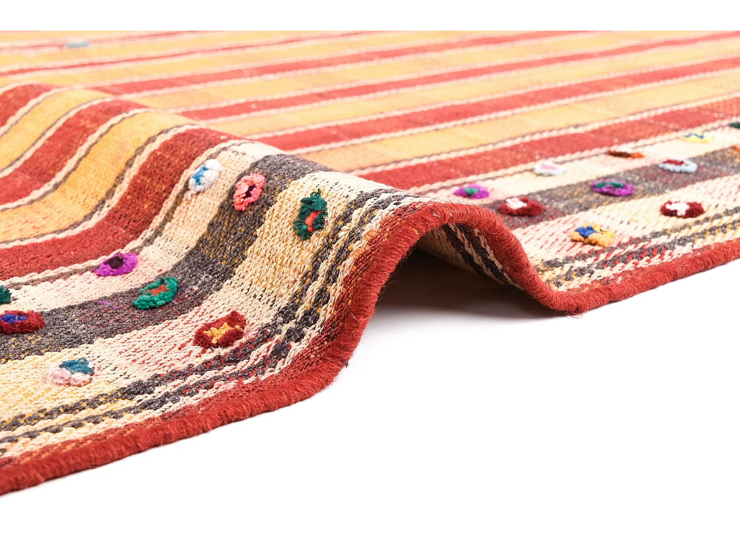 Tapis de laine 163x217 orange Jajim