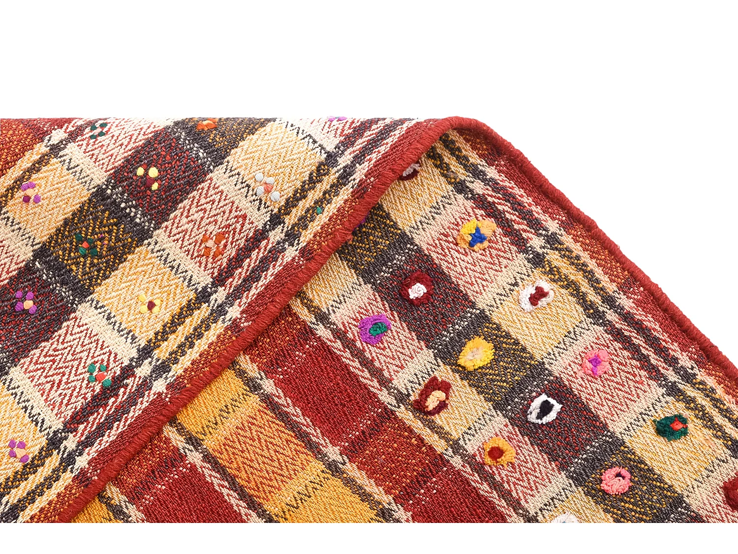 Tapis de laine 163x217 orange Jajim