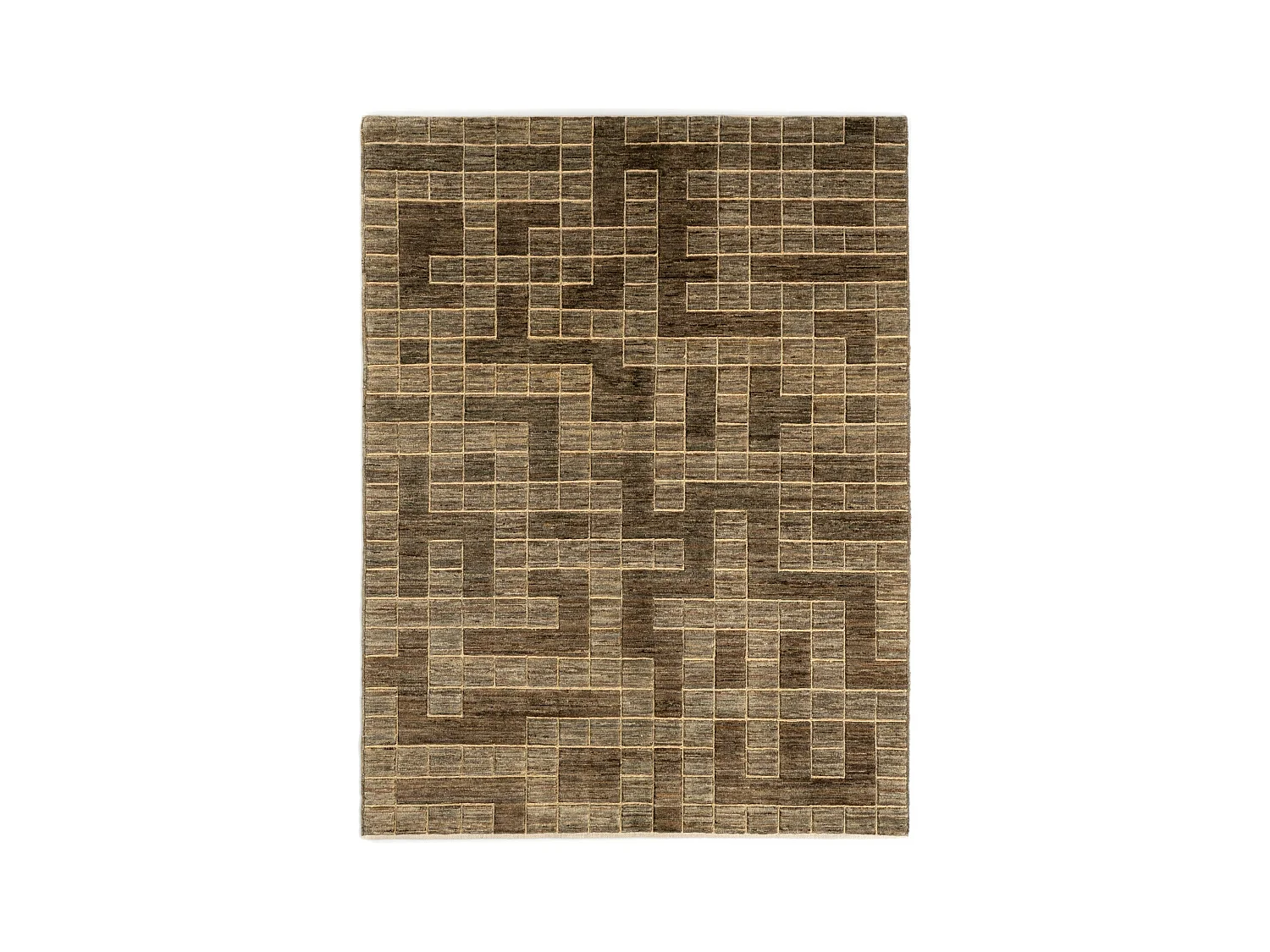 Tapis de laine 152x202 vert Juma