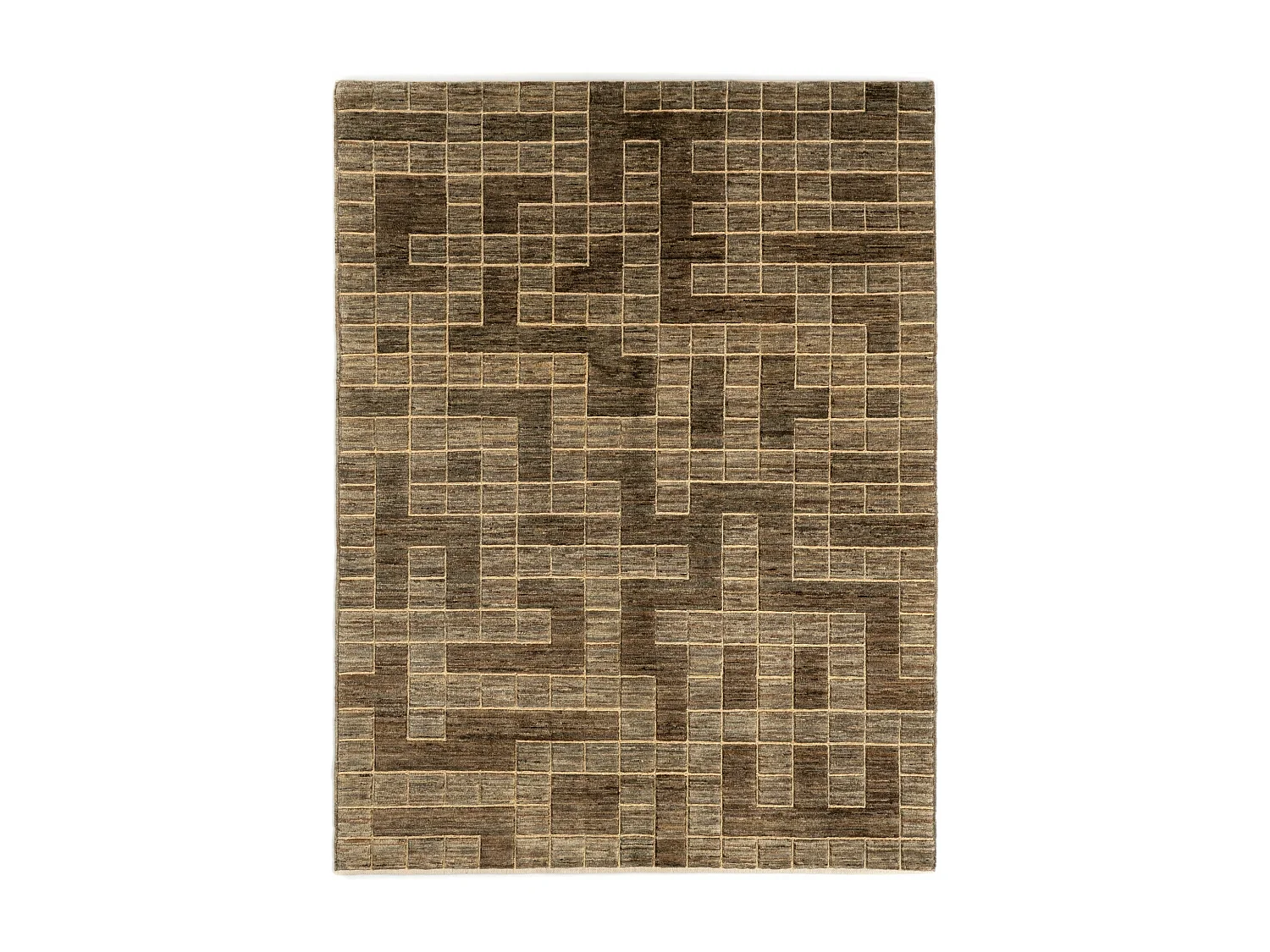 Tapis de laine 152x202 vert Juma