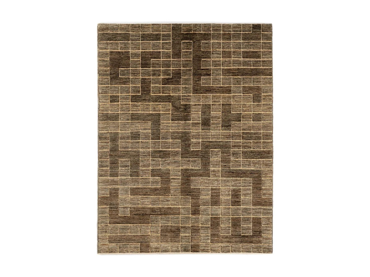 Tapis de laine 152x202 vert Juma