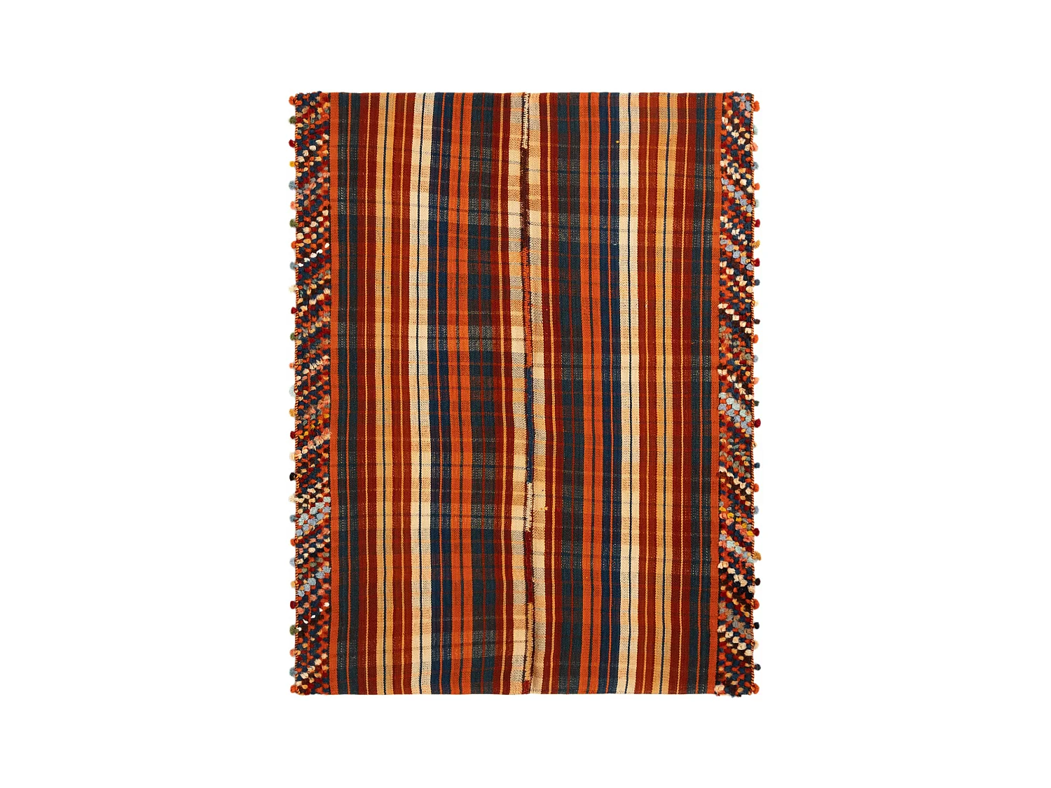 Tapis de laine 160x207 rouge Jajim