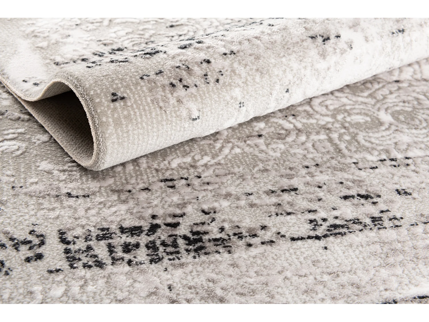 Tapis 160x245 gris noir Davos Charme