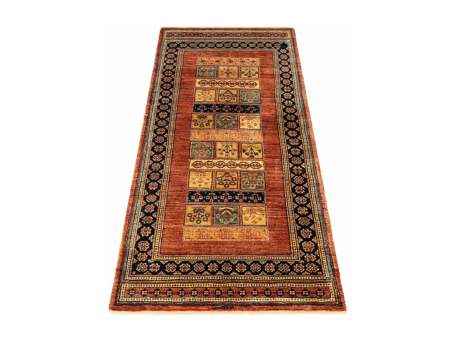 Loper-Woltapijt 207x84 Bruin Kashkuli