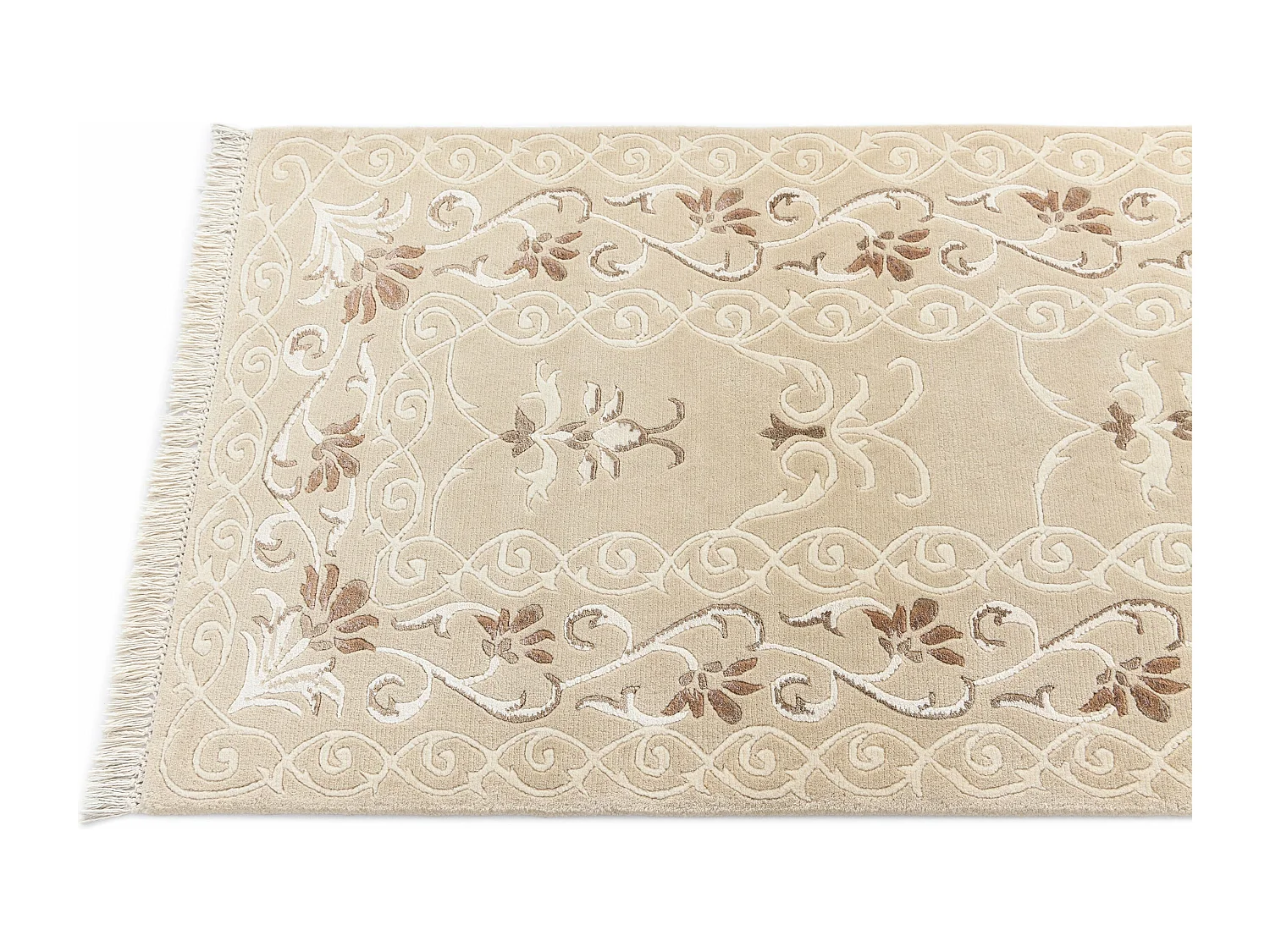 Tapis de couloir en laine 81x302 brun Darya