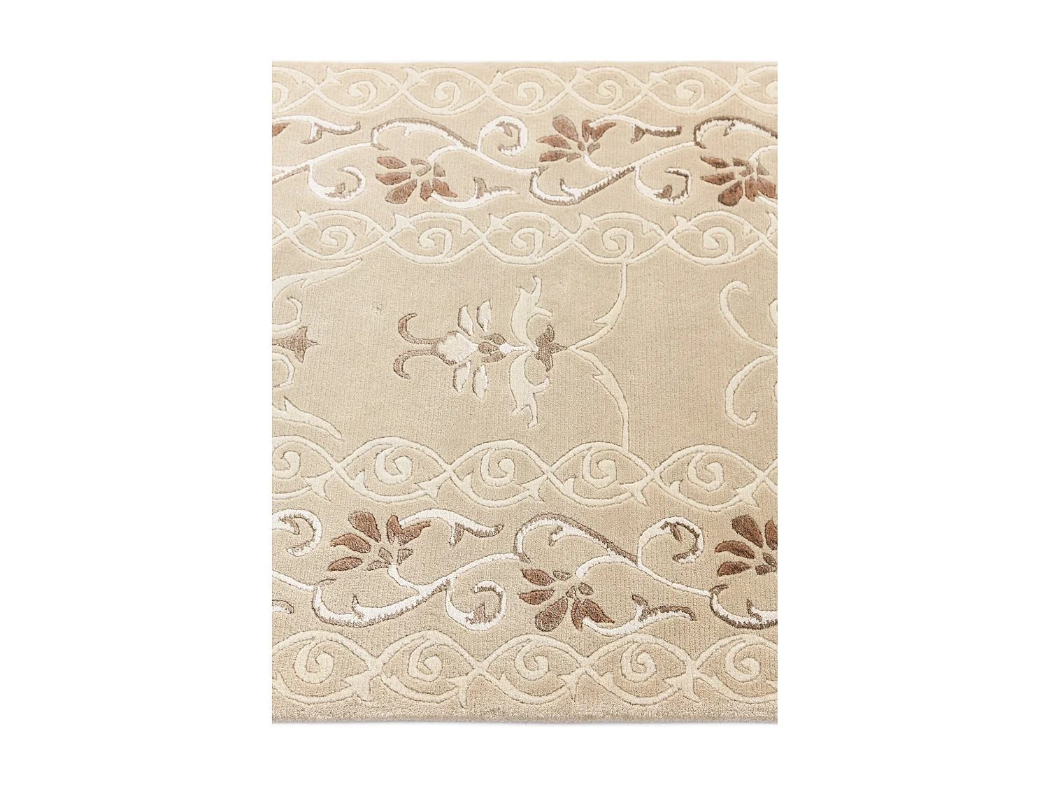 Tapis de couloir en laine 81x302 brun Darya