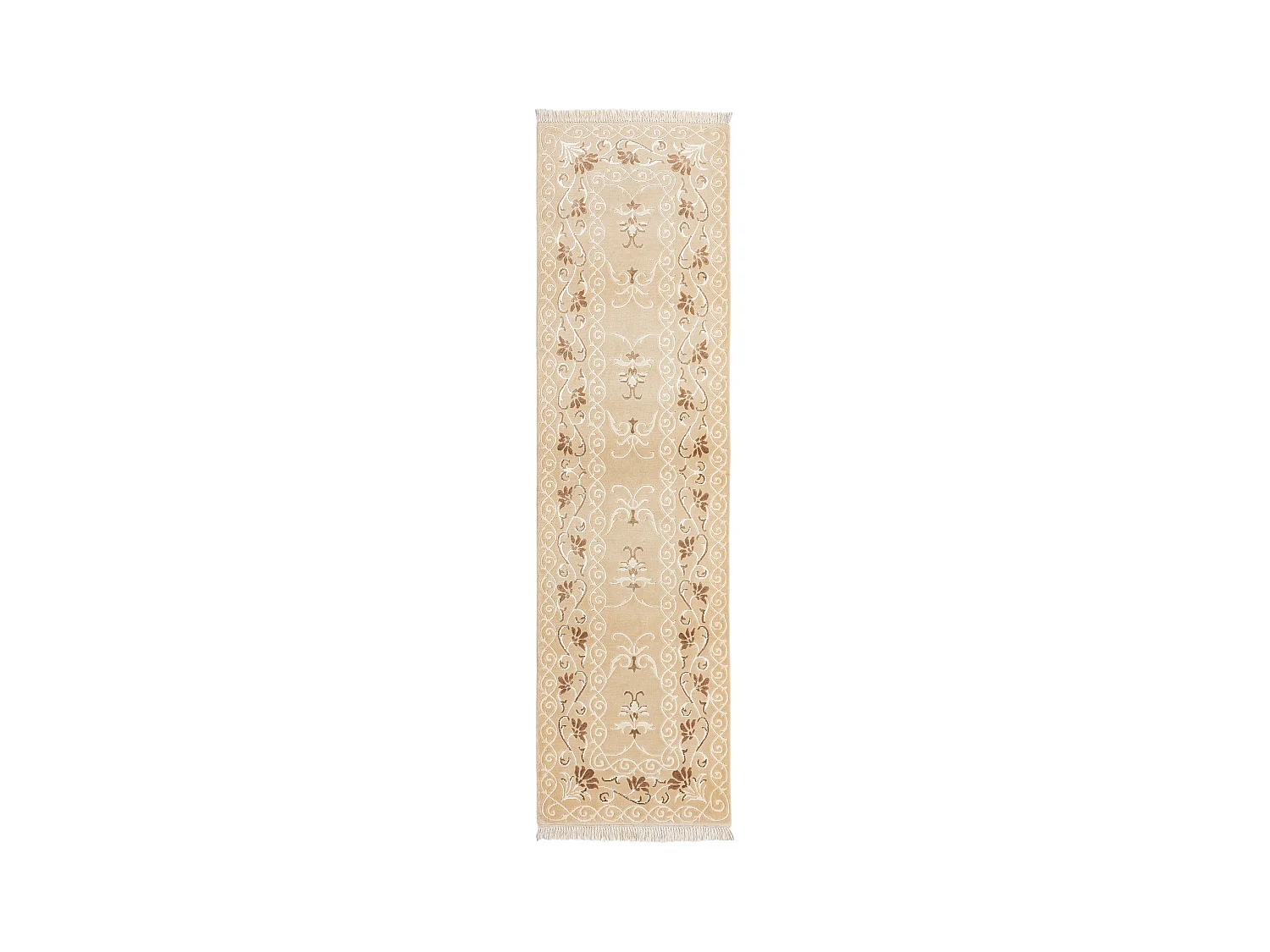 Tapis de couloir en laine 81x302 brun Darya