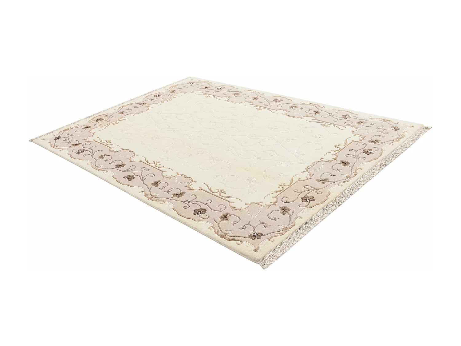 Wollteppich 175x239 Beige Darya
