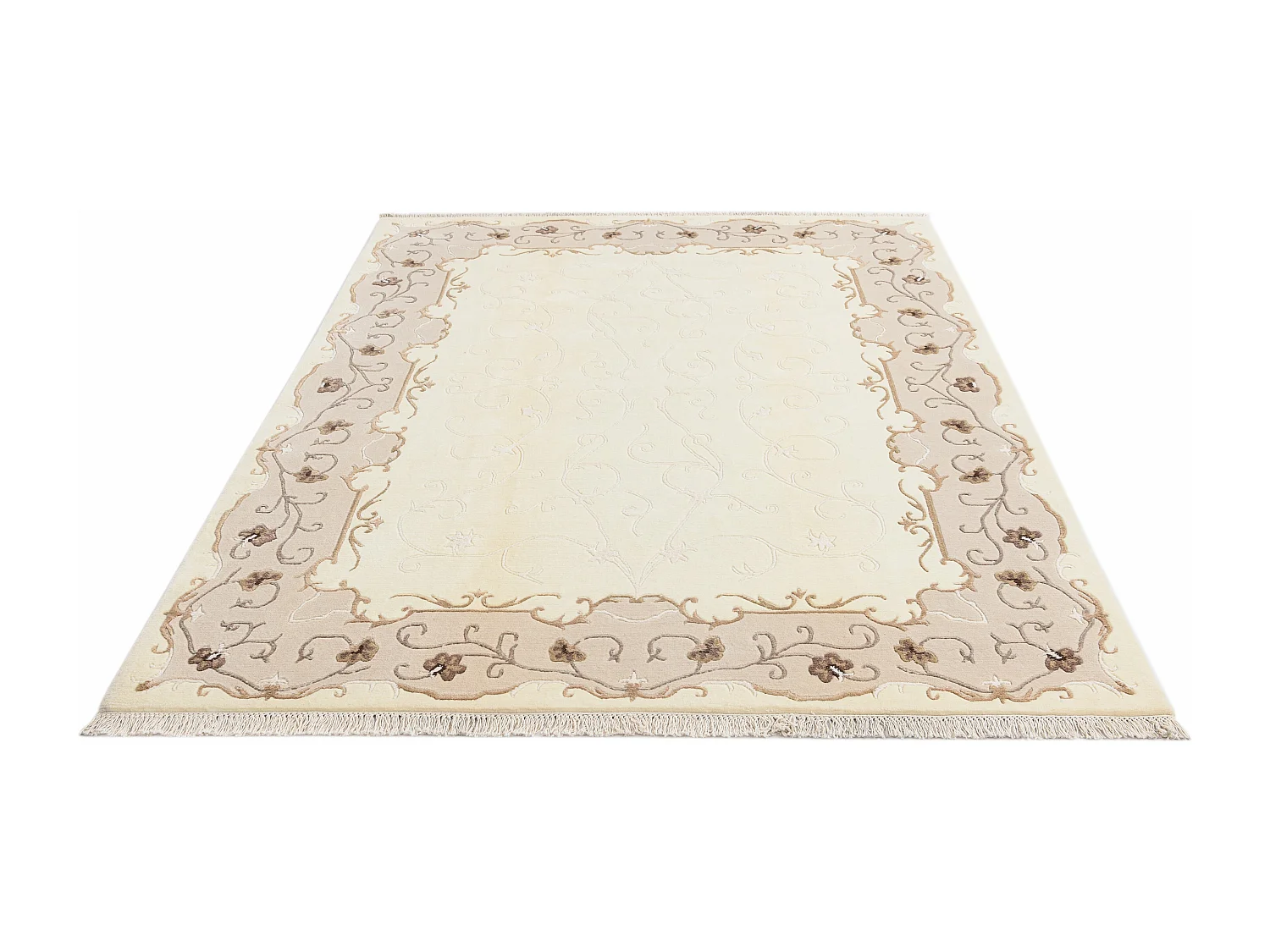 Wollteppich 175x239 Beige Darya