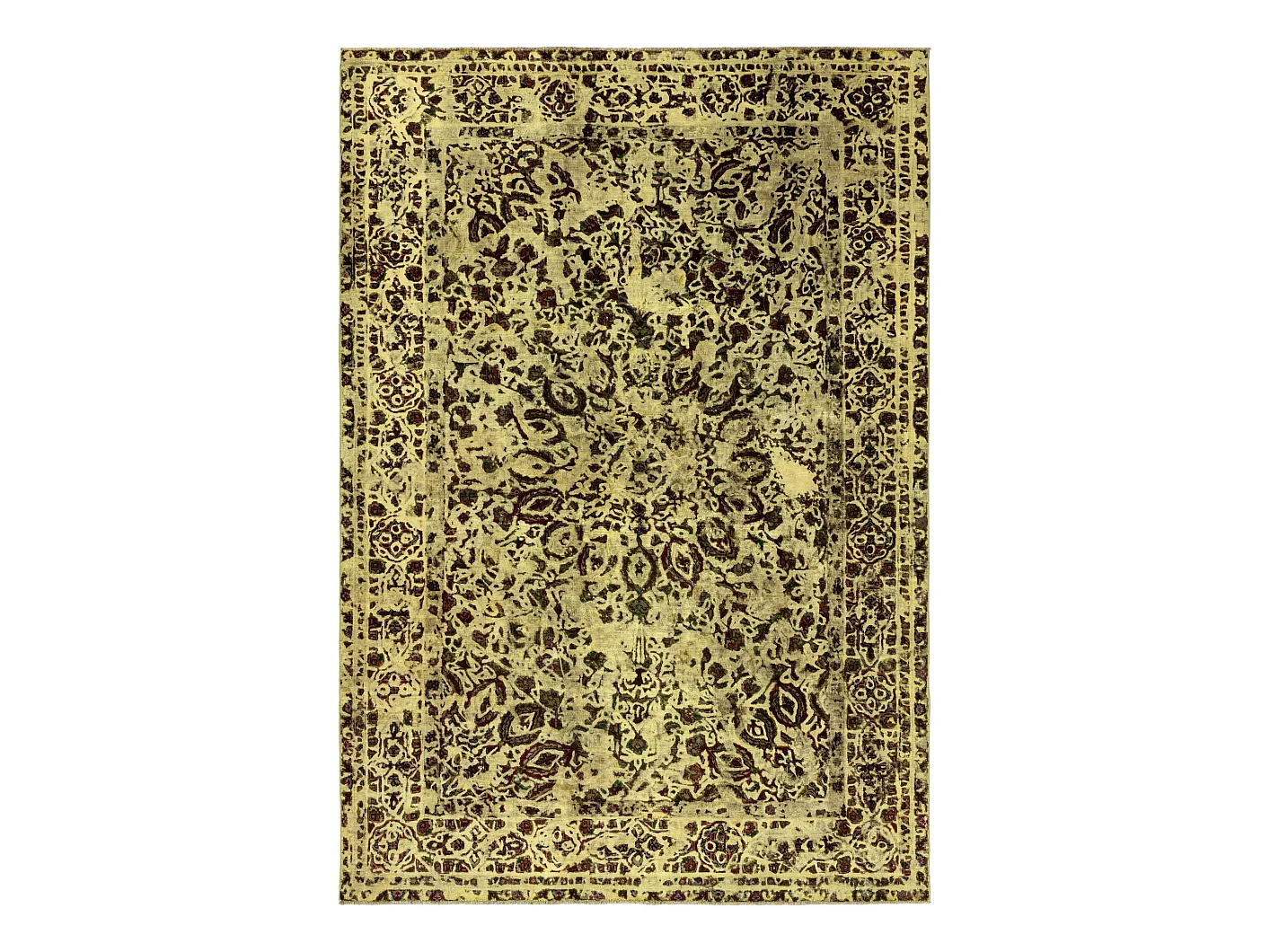 Tapis de laine 192x278 jaune Vintage Royal