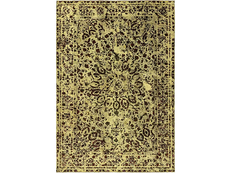 Tapis de laine 192x278 jaune Vintage Royal