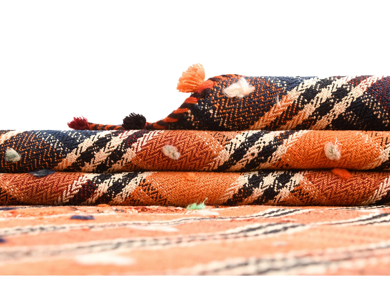 Wollteppich 163x197 Orange Jajim