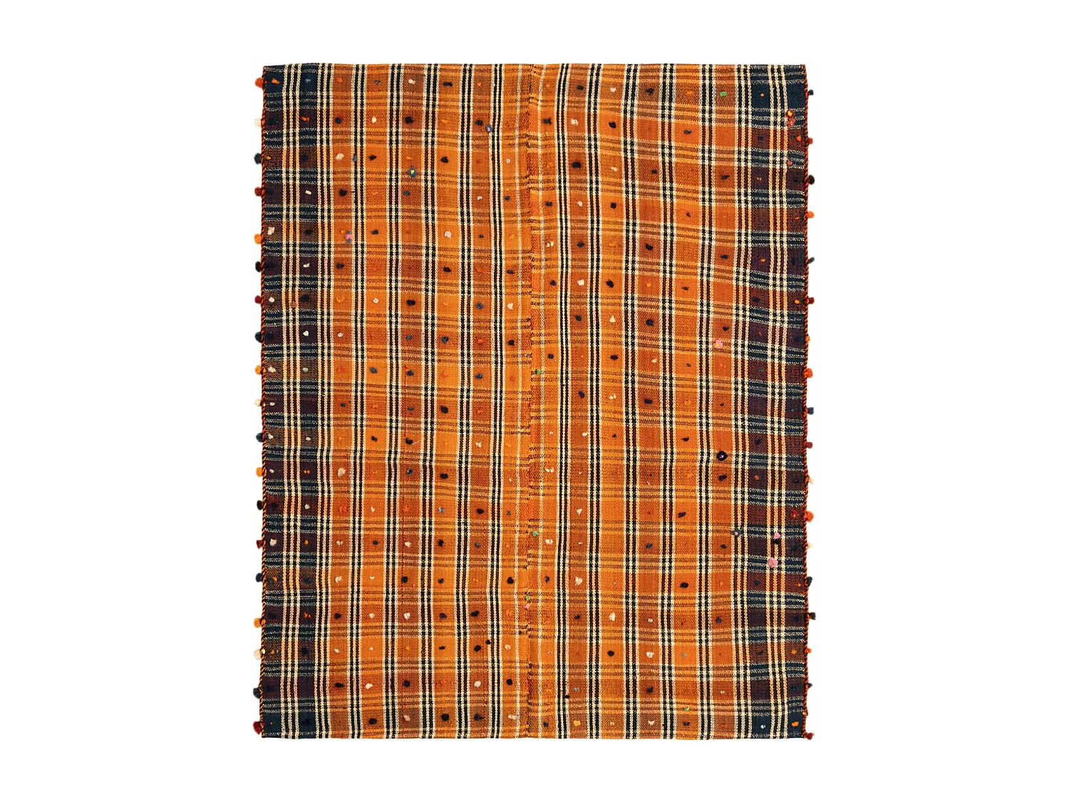 Wollteppich 163x197 Orange Jajim
