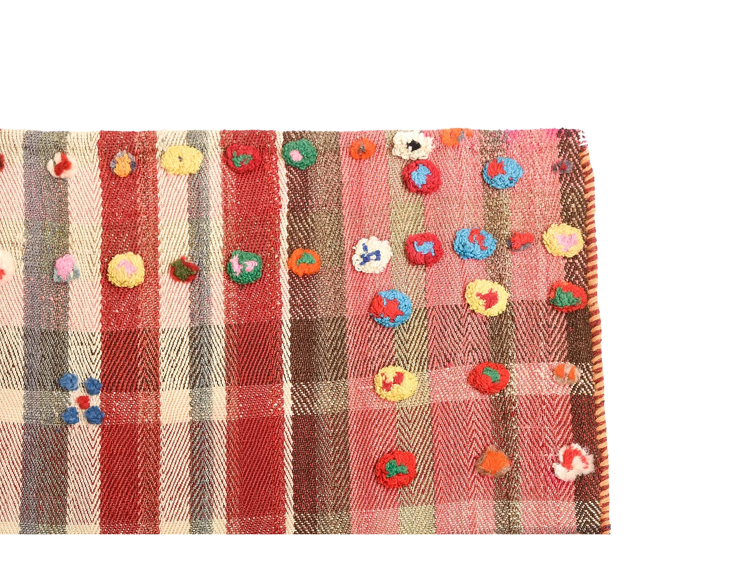 Tapis de laine 144x203 rouge Jajim