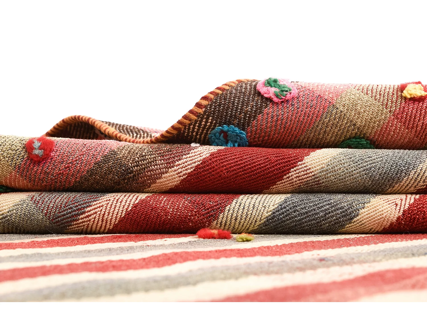 Tapis de laine 144x203 rouge Jajim