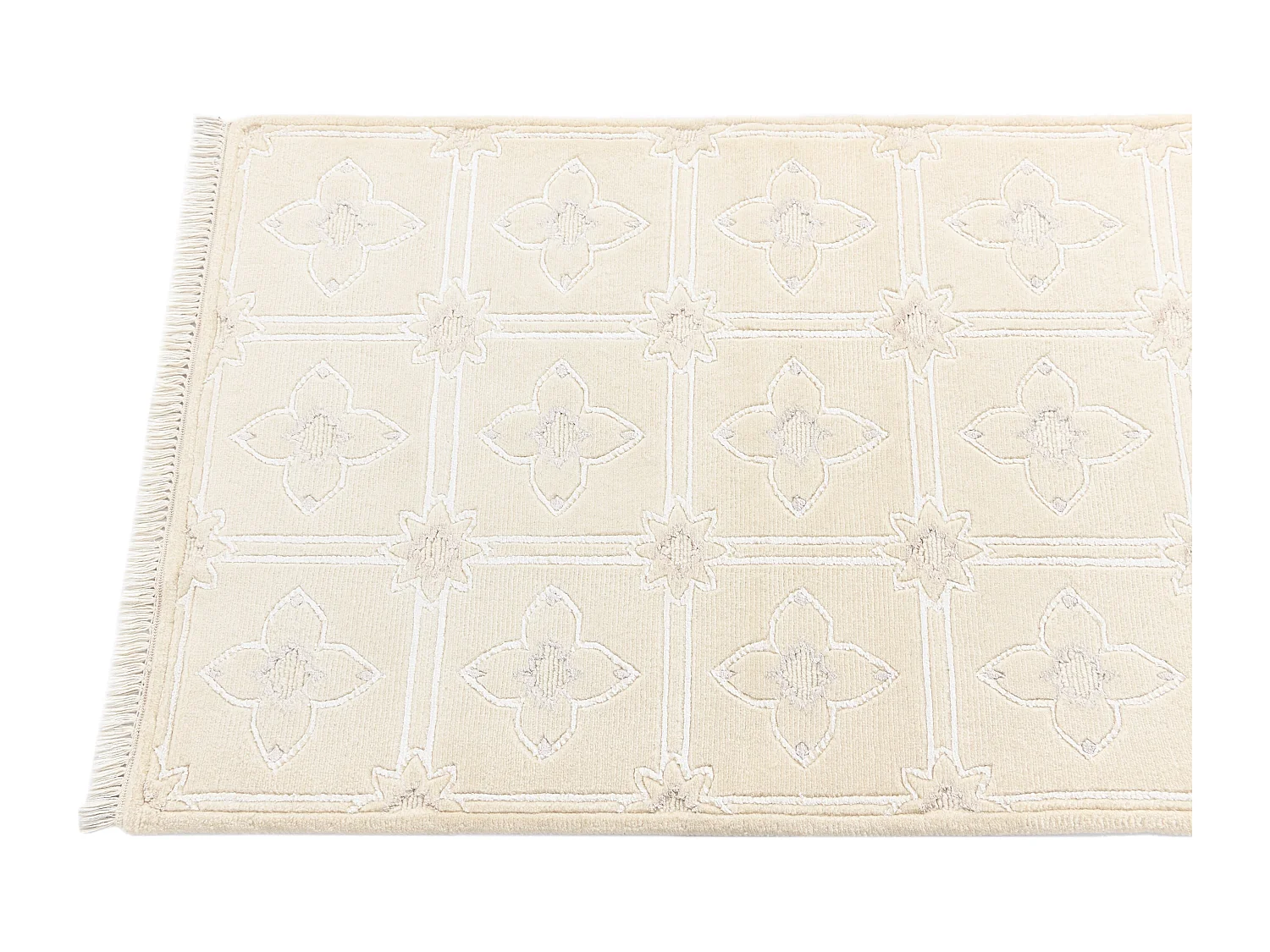 Tapis de couloir en laine 79x302 beige Darya