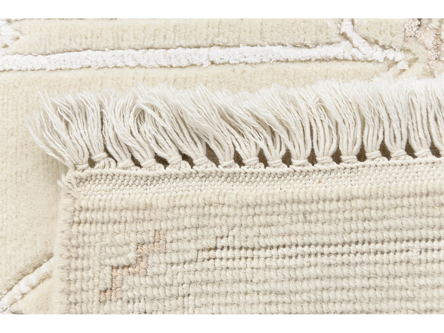 Tapis de couloir en laine 79x302 beige Darya