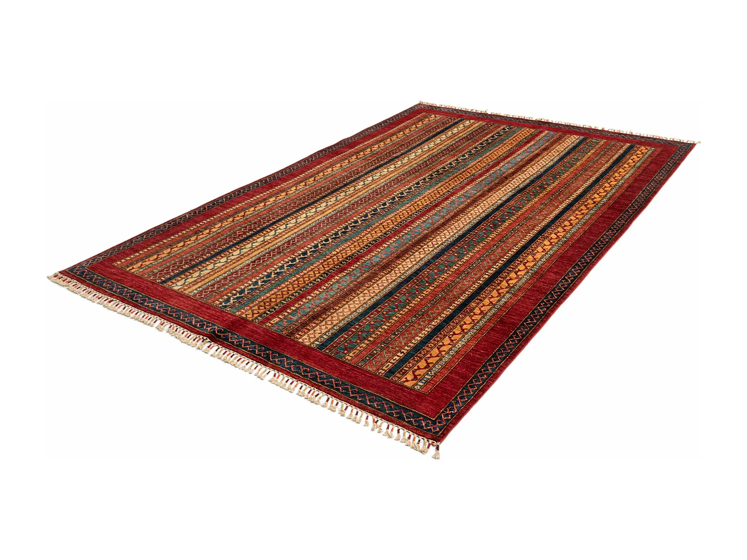 Tapis de laine 200x295 rouge Torkman