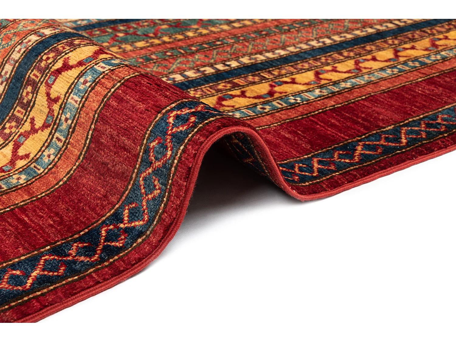 Tapis de laine 200x295 rouge Torkman