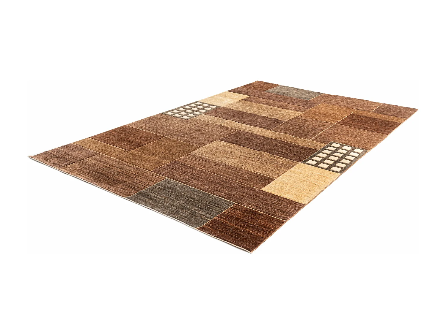 Wollteppich 208x315 Braun Juma