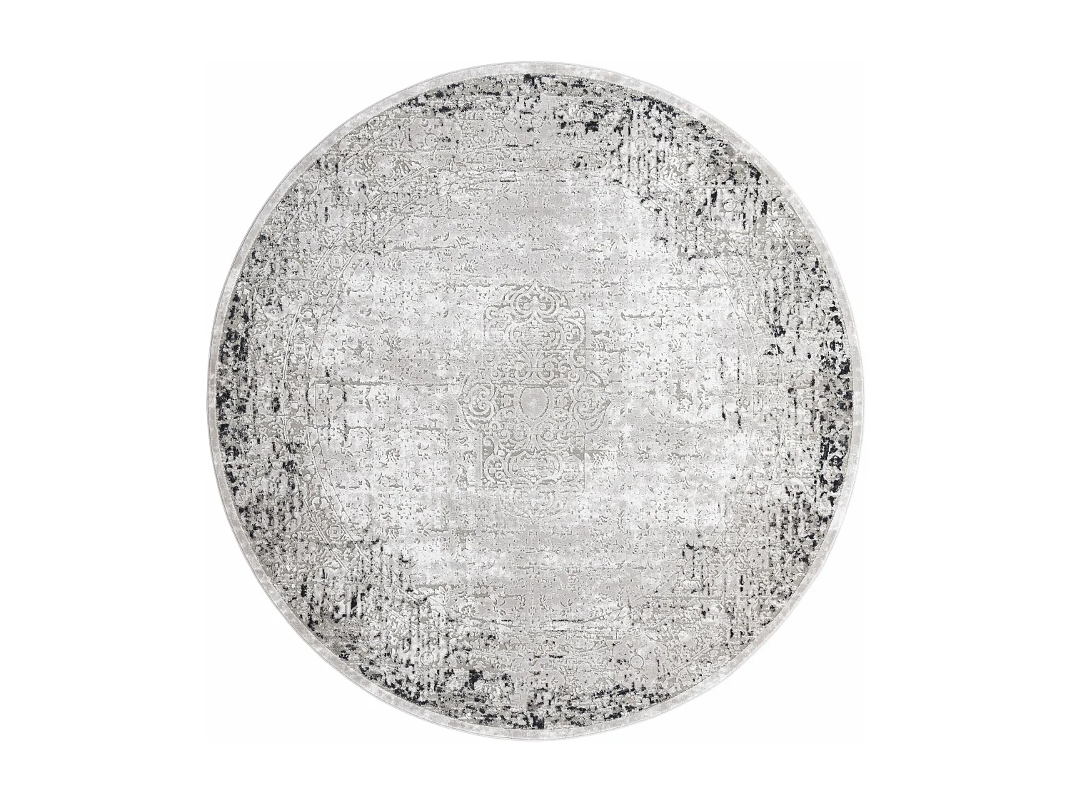 Tapis 240x240 gris Davos Elegance