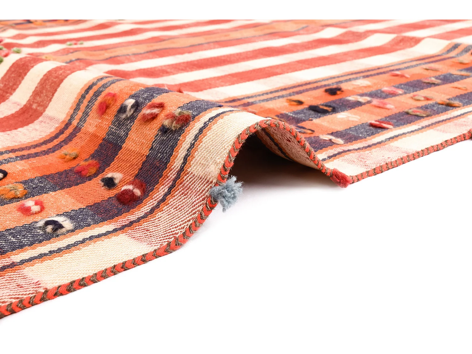 Tapis de laine 141x225 rouge Jajim