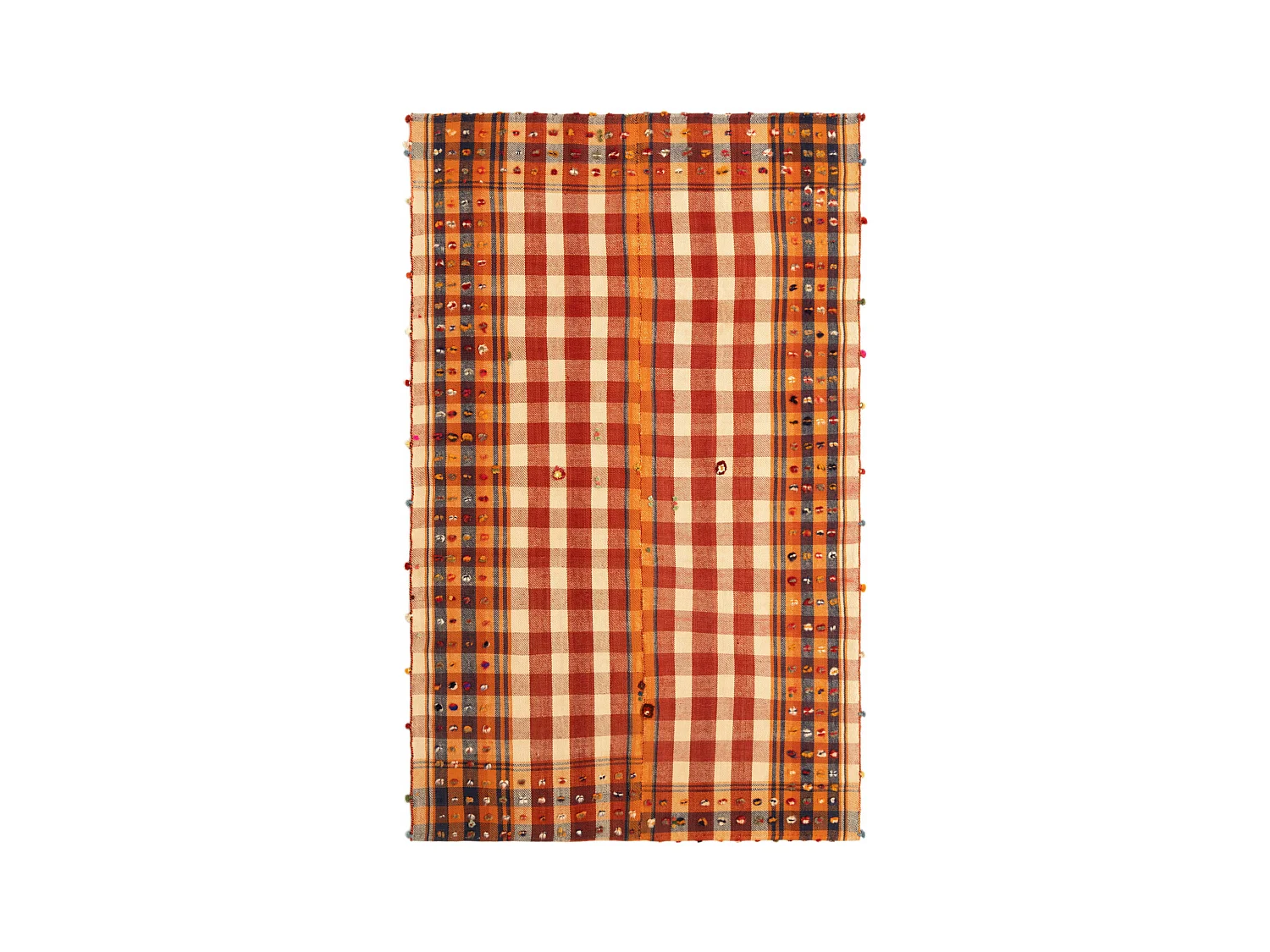 Tapis de laine 141x225 rouge Jajim