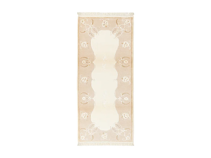 Läufer-Wollteppich 84x196 Beige Darya