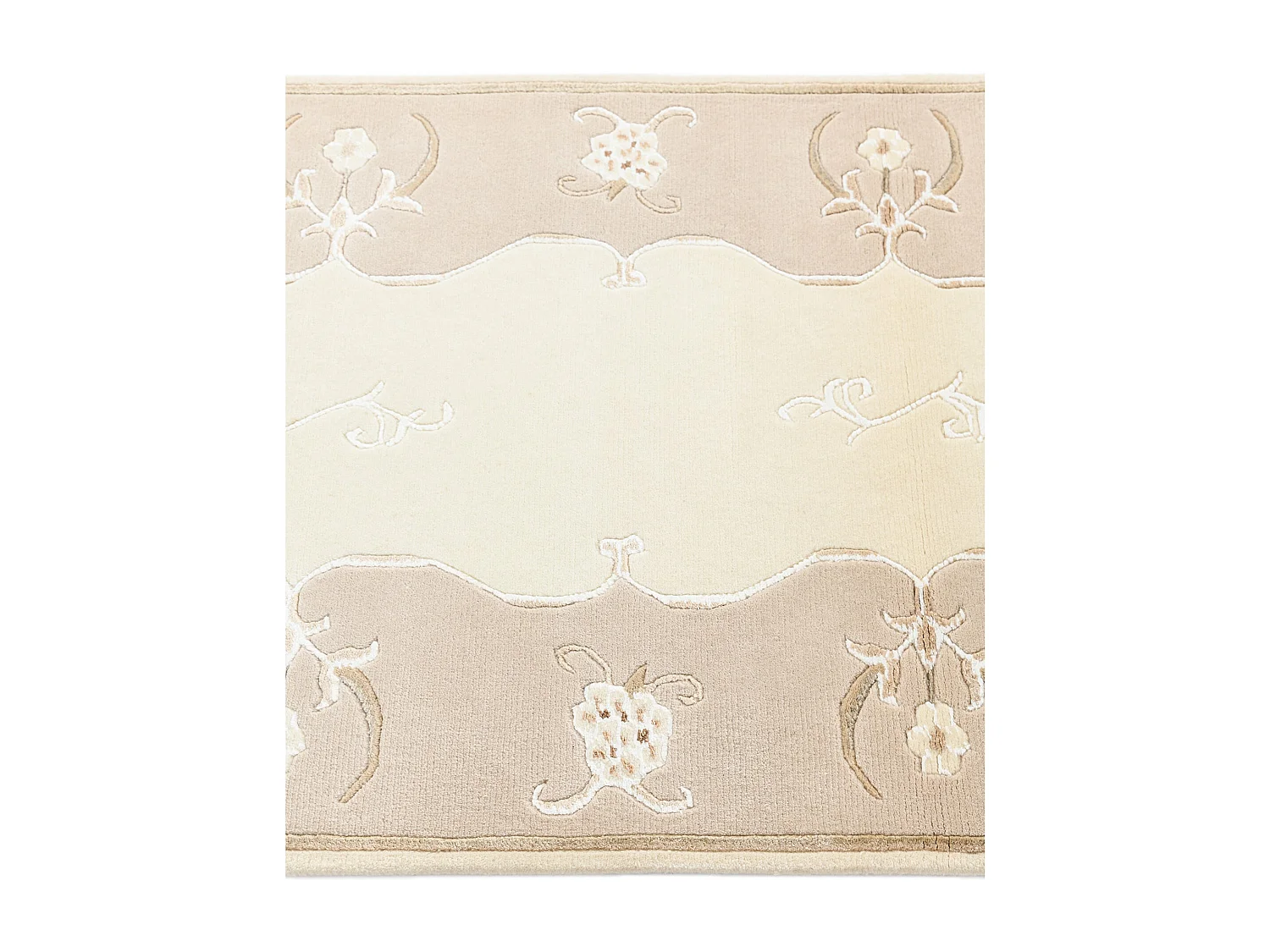 Läufer-Wollteppich 84x196 Beige Darya