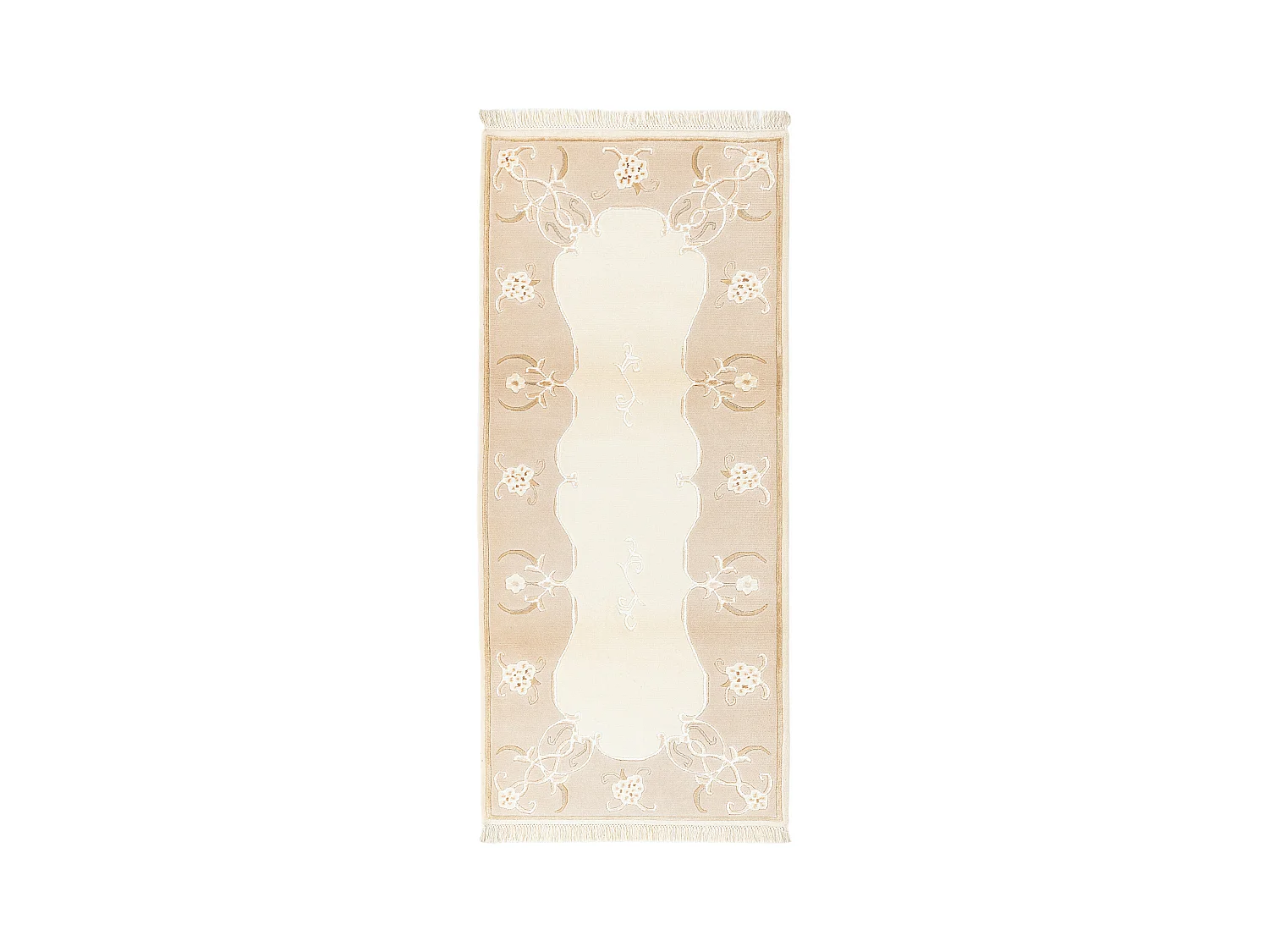 Läufer-Wollteppich 84x196 Beige Darya