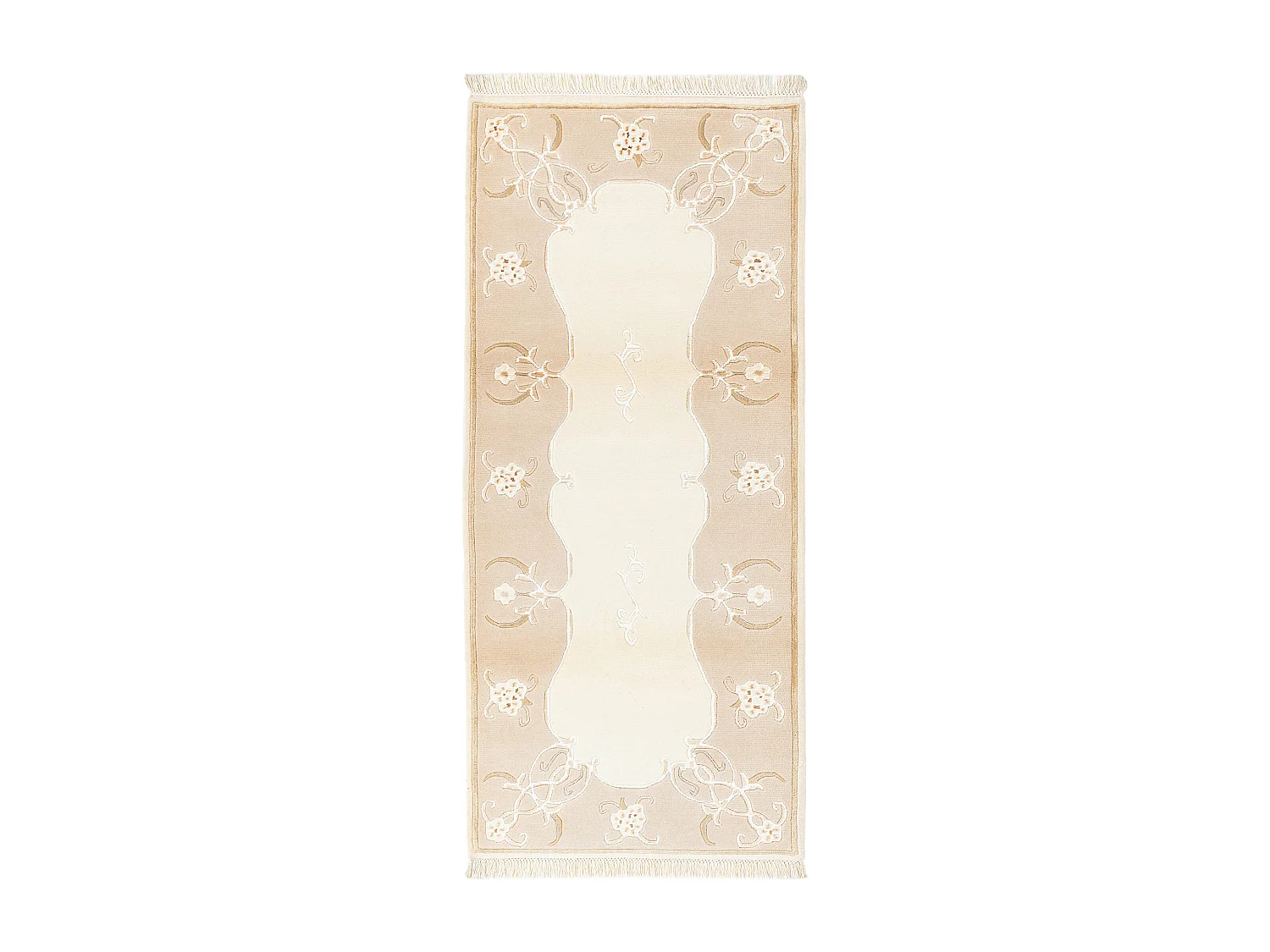 Tapis de couloir en laine 84x196 beige Darya