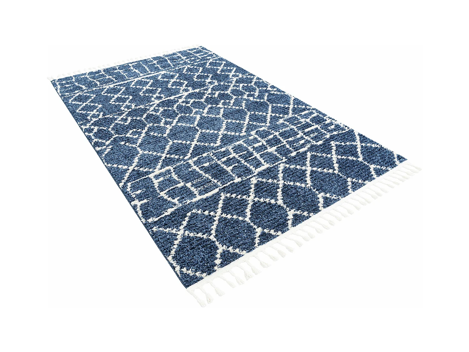 Hoogpolig tapijt 305x80 Blauw Frauenfeld Diamond