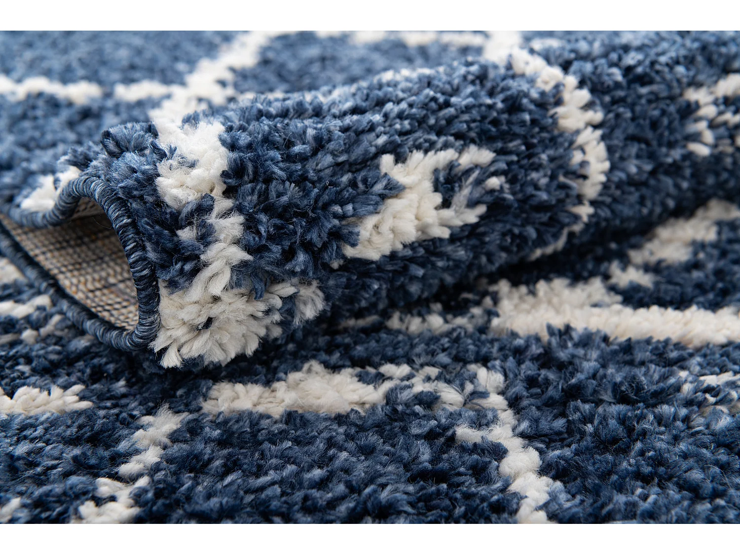 Tappeto shaggy  80x305 Blu Frauenfeld Diamond