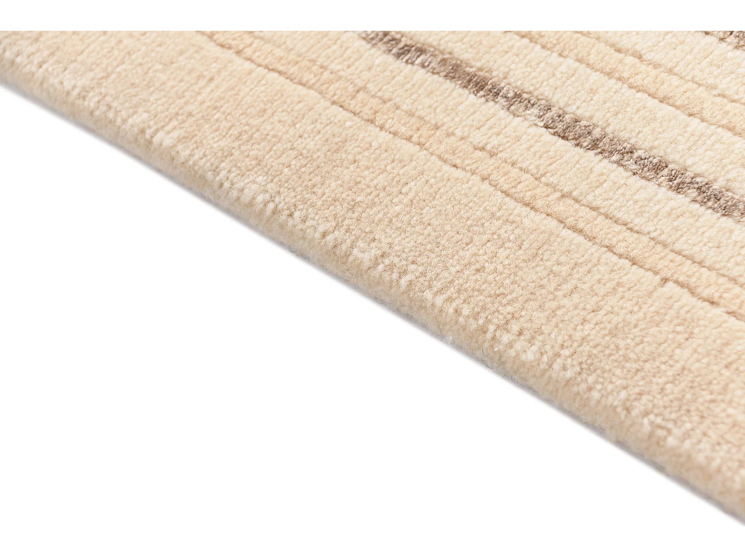 Läufer-Wollteppich 81x290 Beige Darya