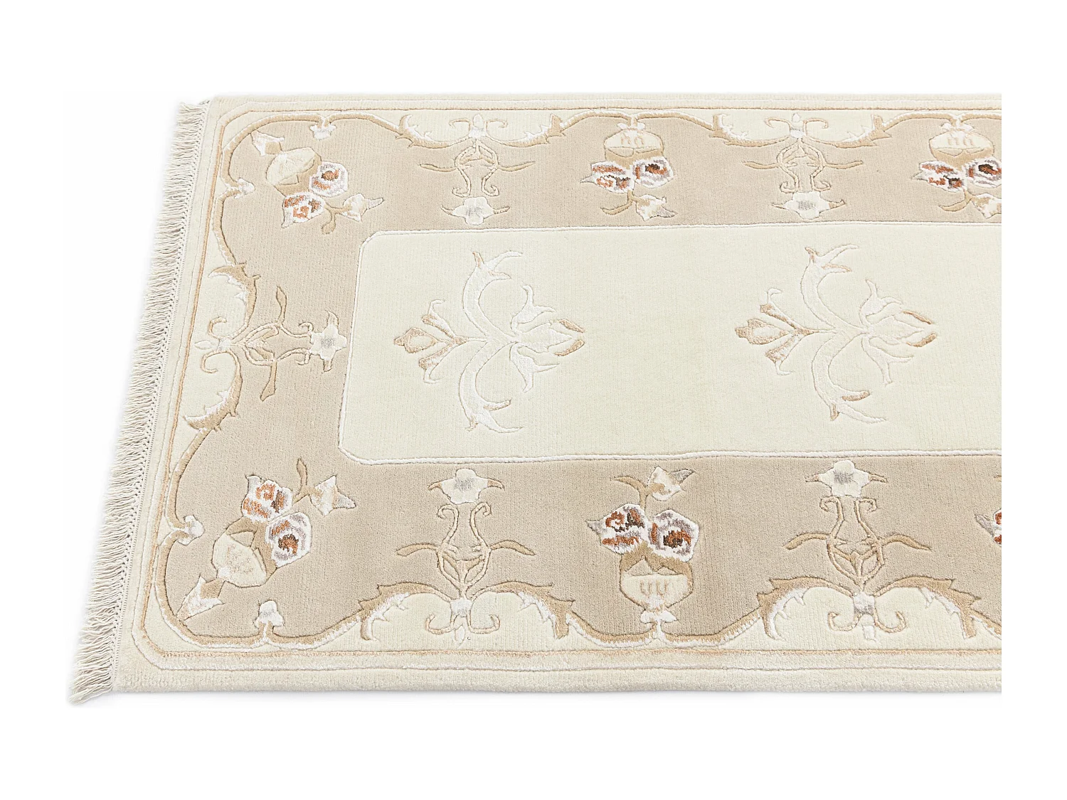 Läufer-Wollteppich 86x305 Beige Darya