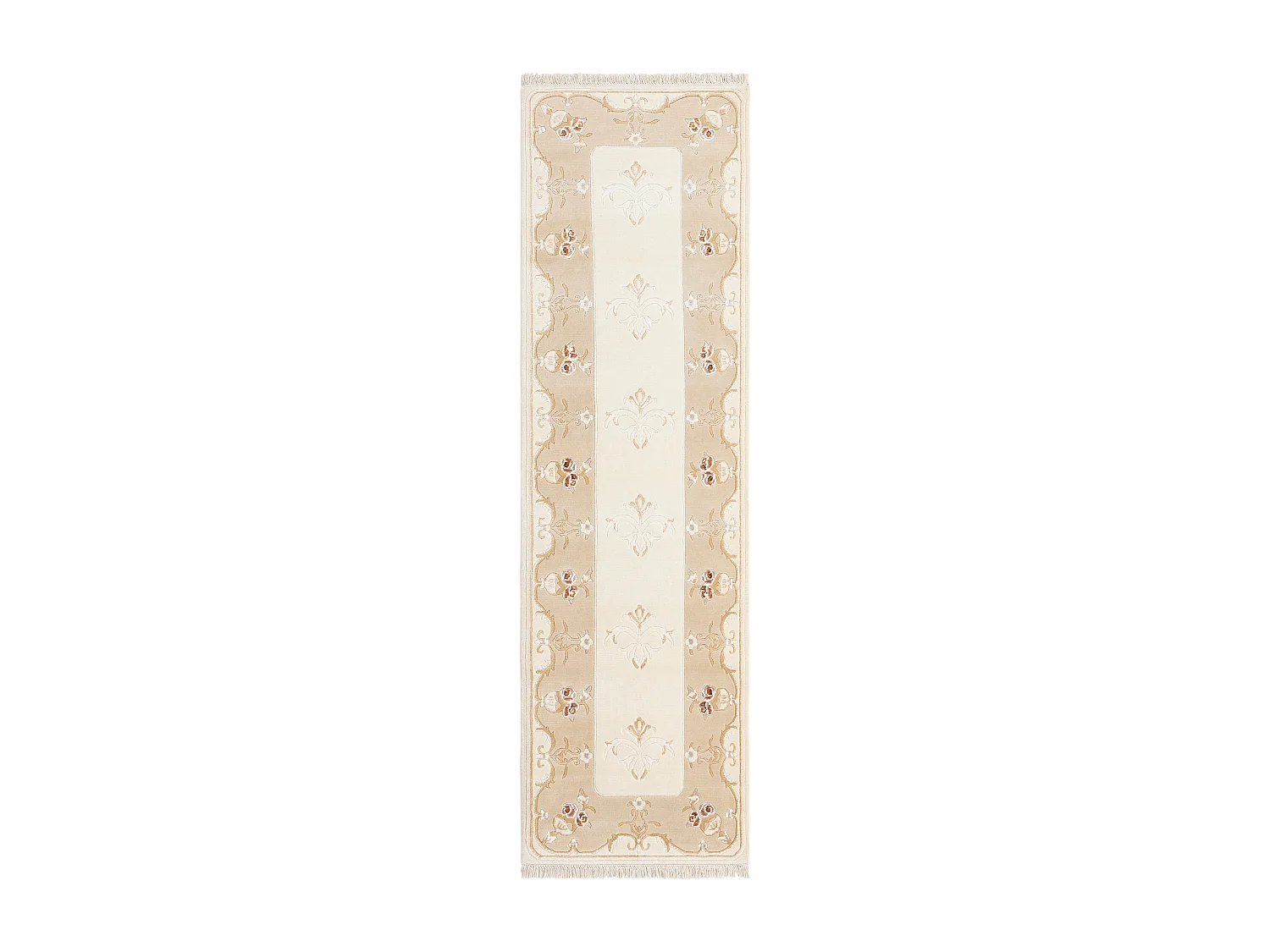 Tapis de couloir en laine 86x305 beige Darya