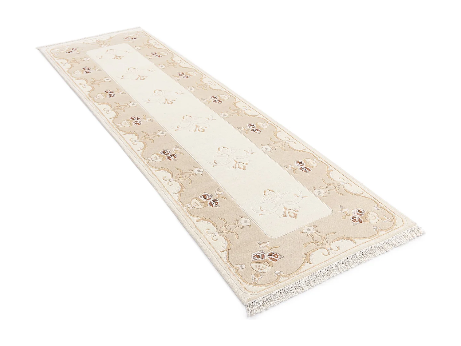 Tapis de couloir en laine 86x305 beige Darya