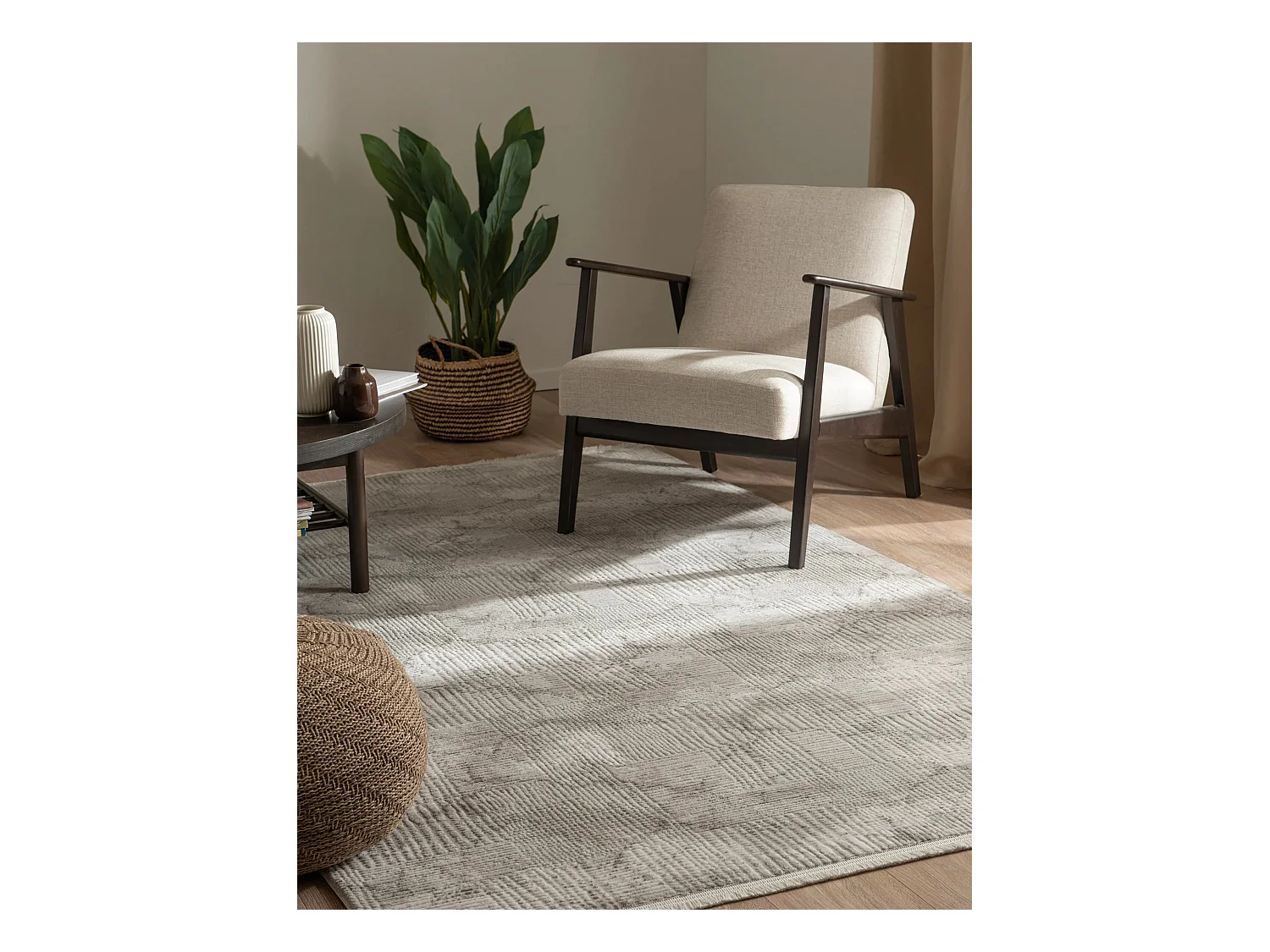 Tapis 240x305 gris Davos Flawless