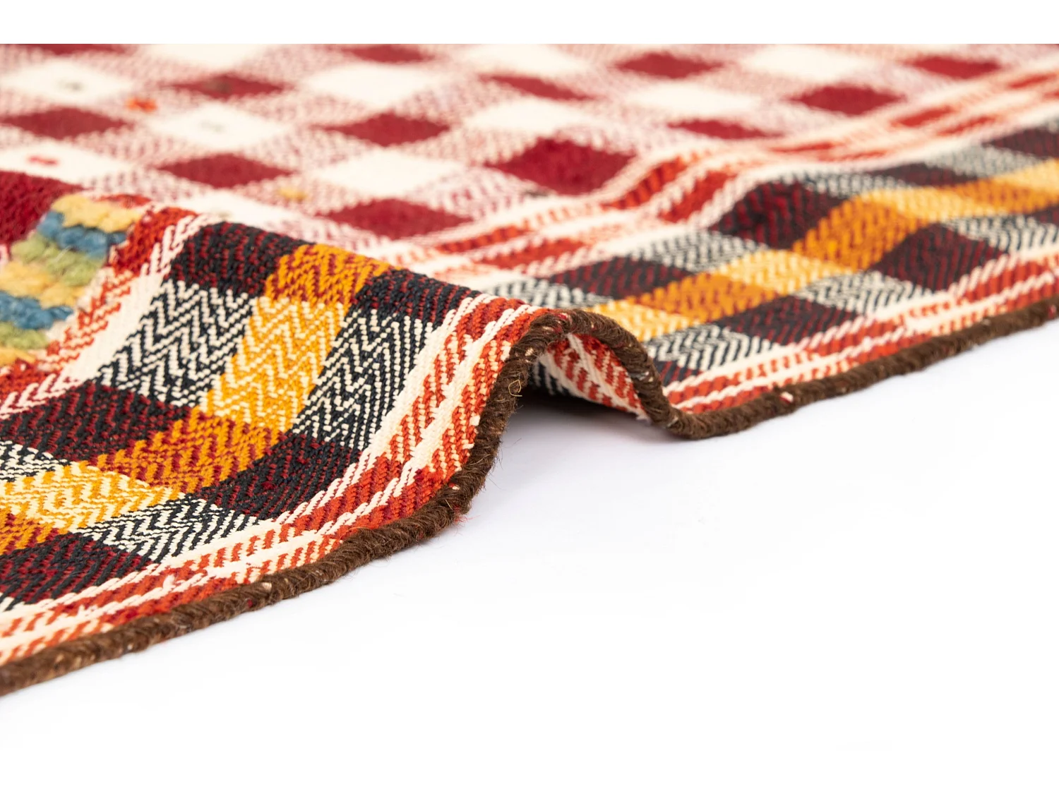 Tapis de laine 123x178 rouge Jajim