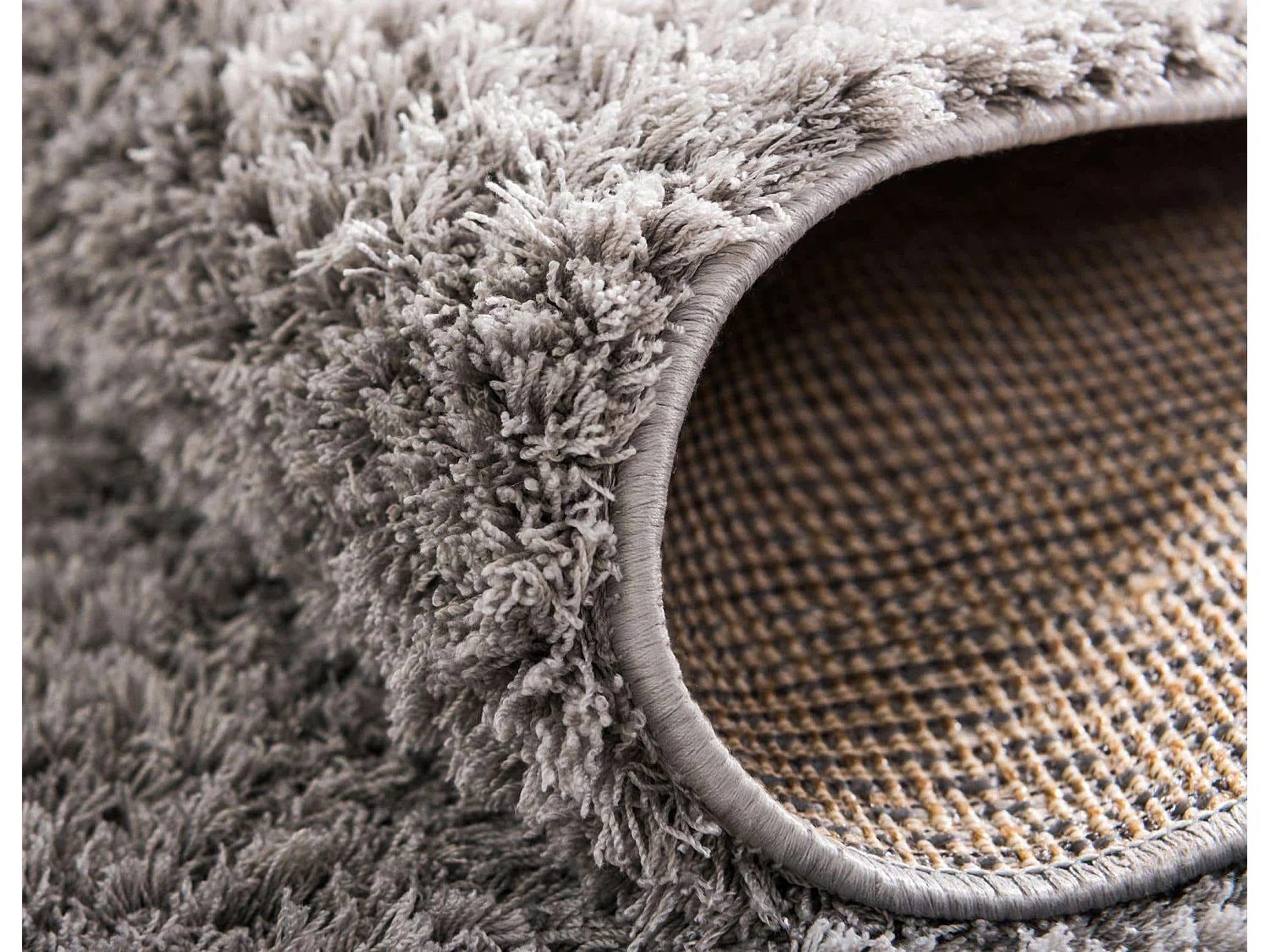 Hochflorteppich 125x125 Silber-Grau Luzern