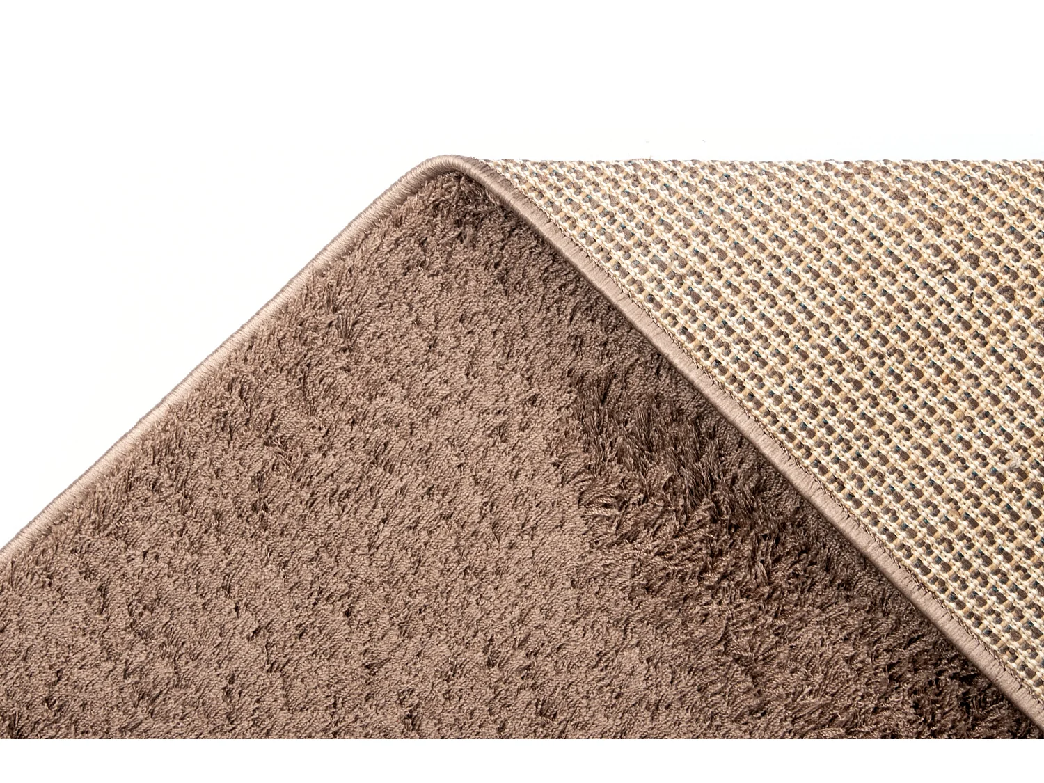 Tapis shaggy 240x240 brun Luzern