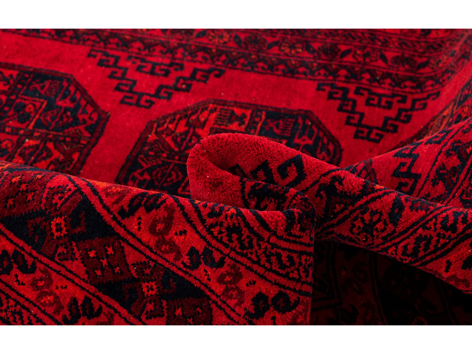 Tapis de laine 127x215 rouge Afghan
