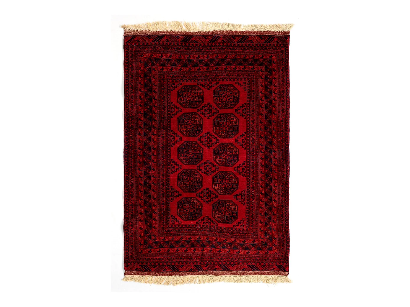 Tappeto in lana 127x215 rosso Afghan