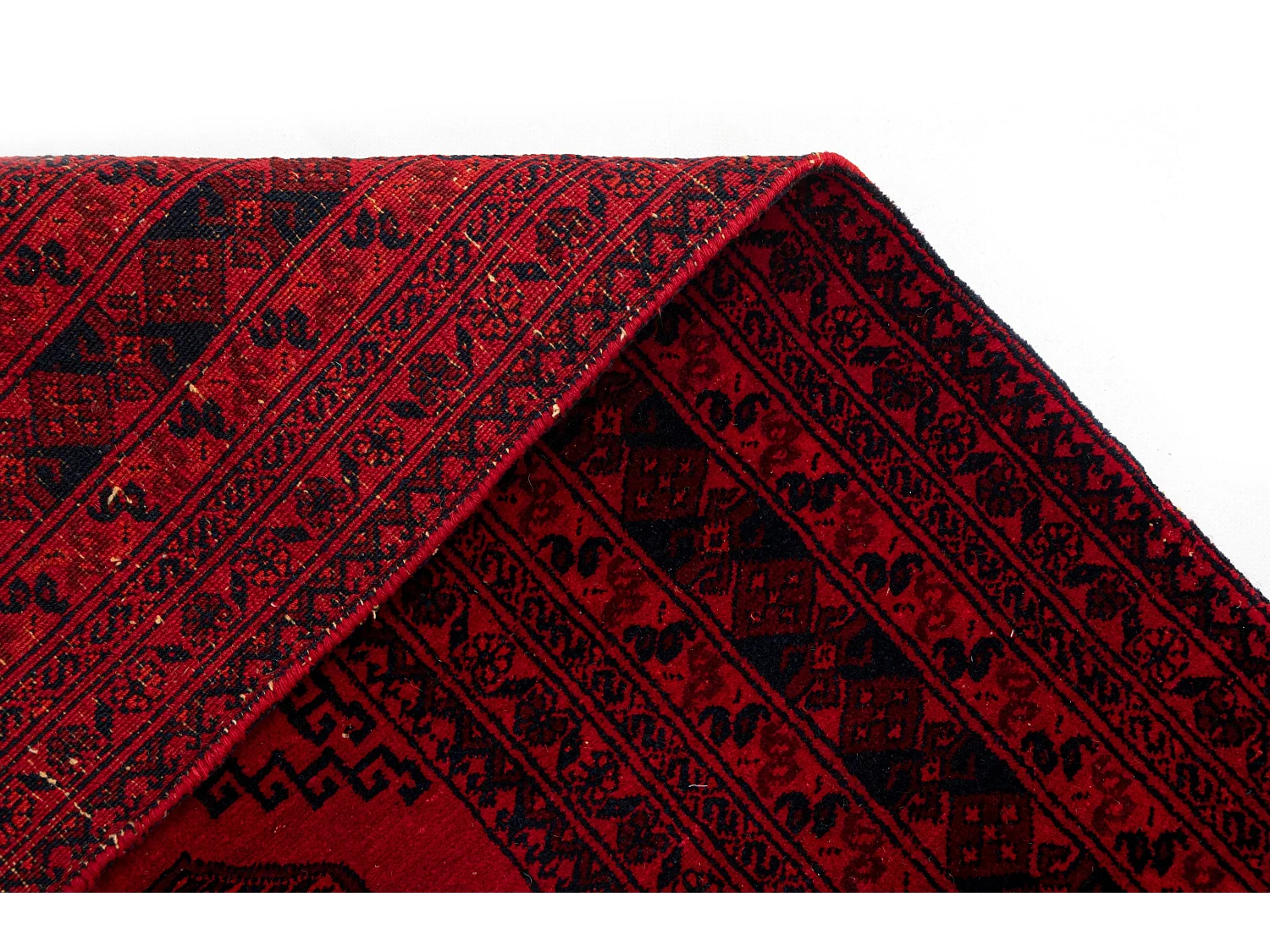 Tapis de laine 127x215 rouge Afghan