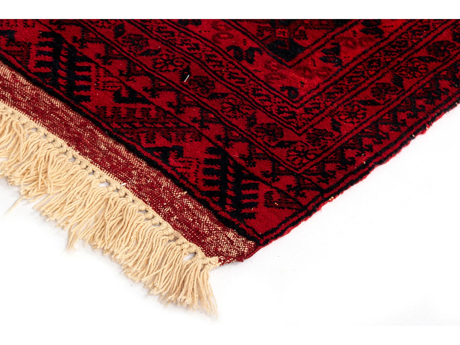 Tapis de laine 127x215 rouge Afghan